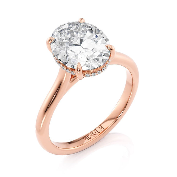 MICHAEL M Engagement Rings 18K Rose Gold Montage R826-3-OV