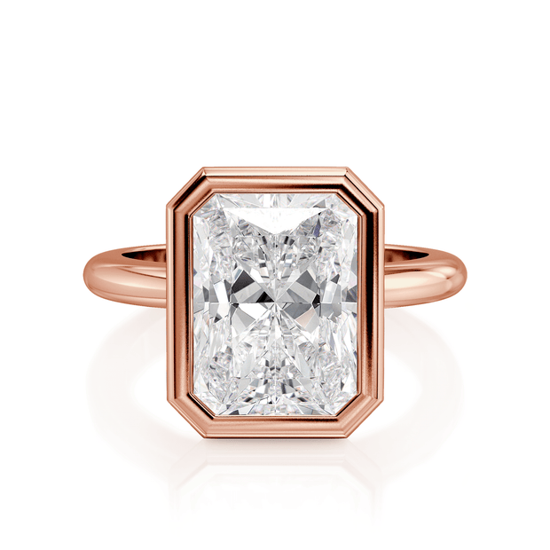 MICHAEL M Engagement Rings 18K Rose Gold Solitaire R838-3 Radiant R838-3-RA-RG