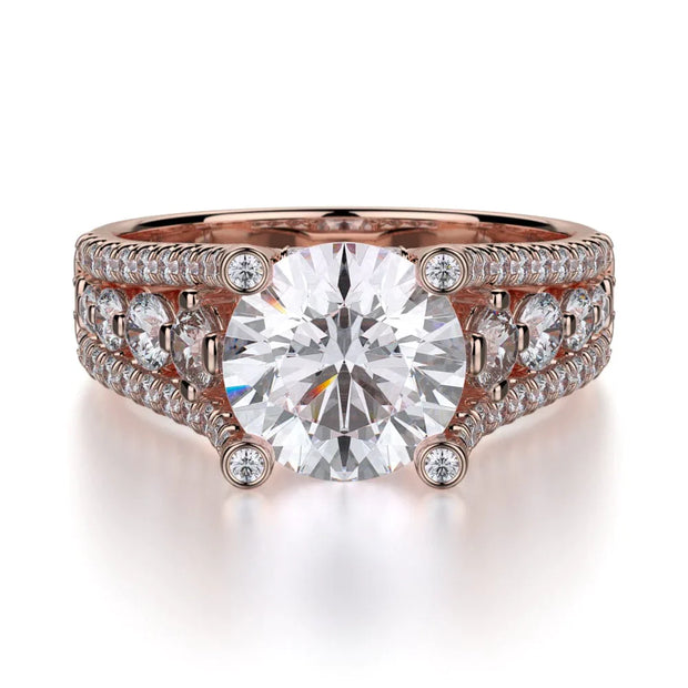 MICHAEL M Engagement Rings 18K Rose Gold Stella R306-2 R306-2RG