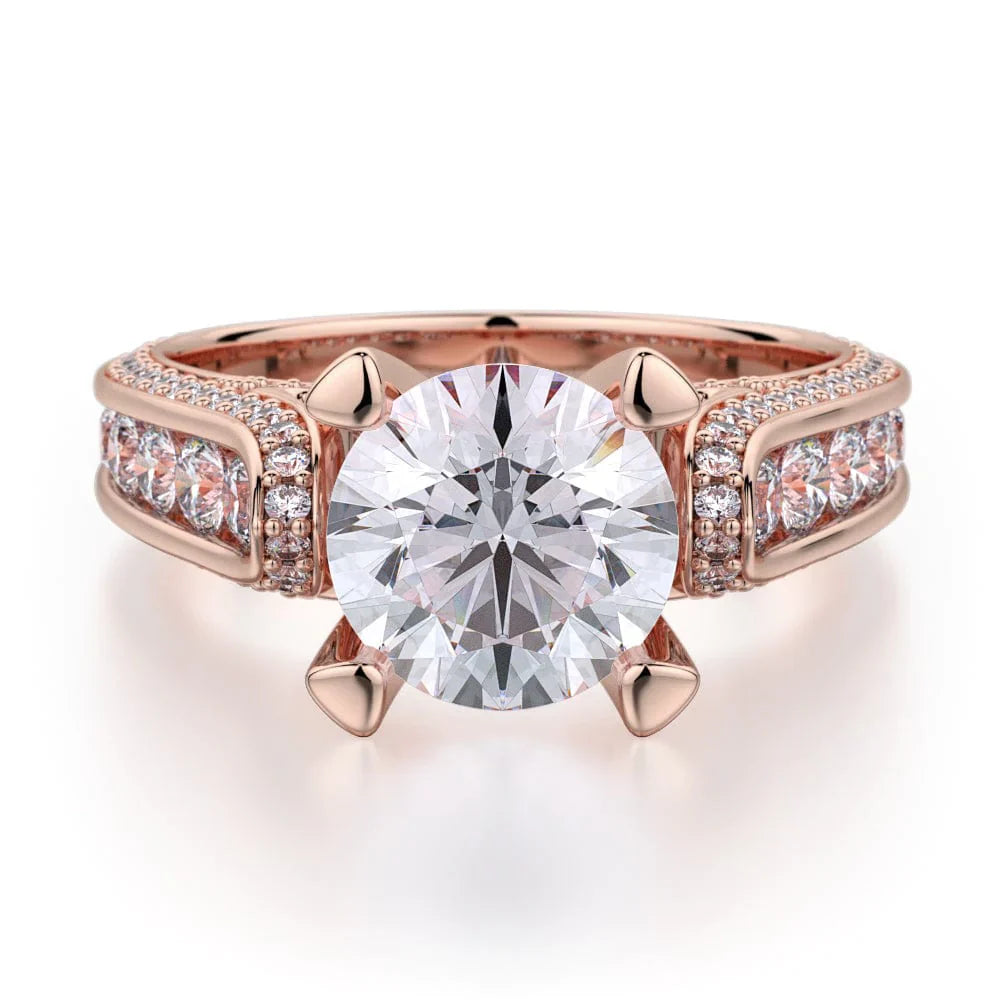 MICHAEL M Engagement Rings 18K Rose Gold Stella R399-2 R399-2RG