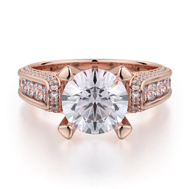 MICHAEL M Engagement Rings 18K Rose Gold Stella R399-2 R399-2RG