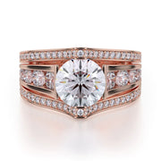 MICHAEL M Engagement Rings 18K Rose Gold Stella R417-2 R417-2RG