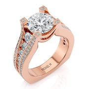 MICHAEL M Engagement Rings 18K Rose Gold Strada R289-2