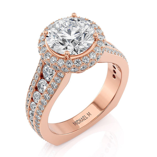 MICHAEL M Engagement Rings 18K Rose Gold Strada R385-2