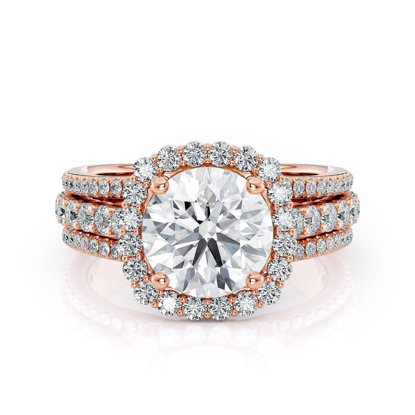 MICHAEL M Engagement Rings 18K Rose Gold Strada R681-1.5 R681-1.5RG