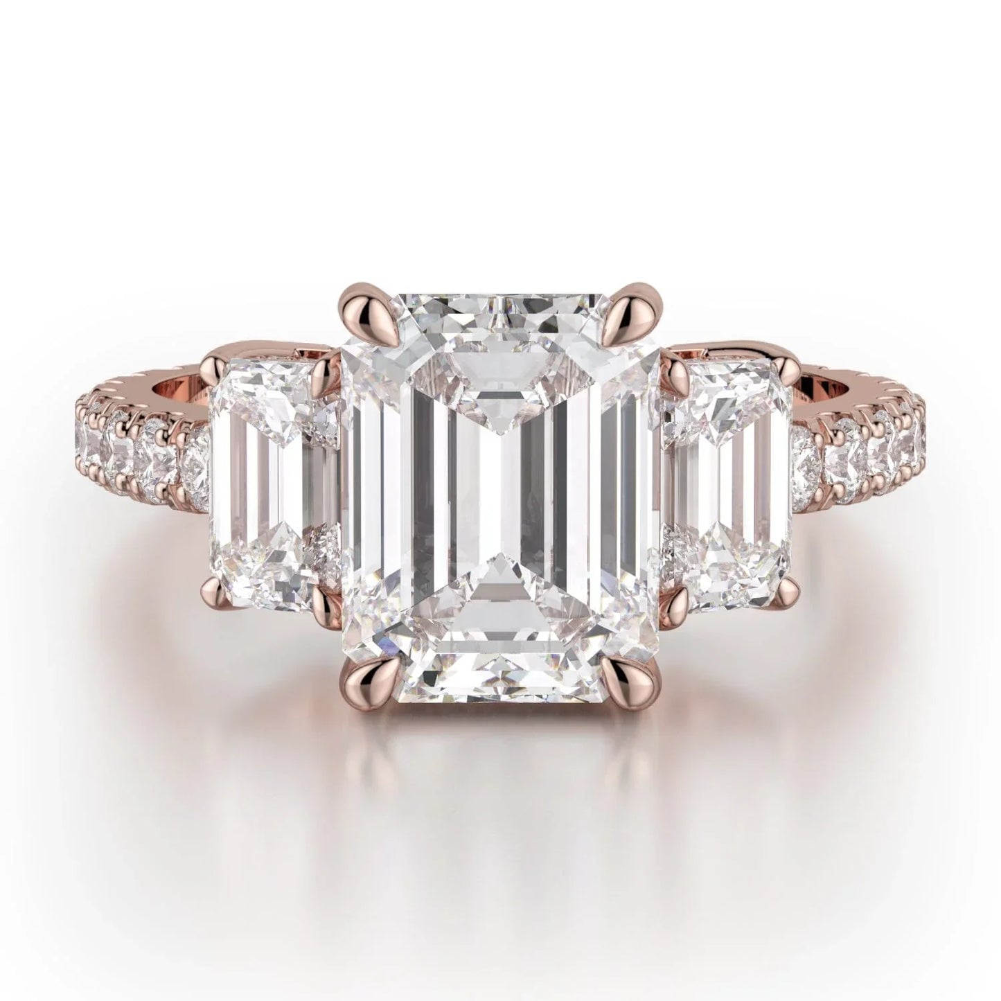 MICHAEL M Engagement Rings 18K Rose Gold Trinity R767-2.5 R767-2.5RG