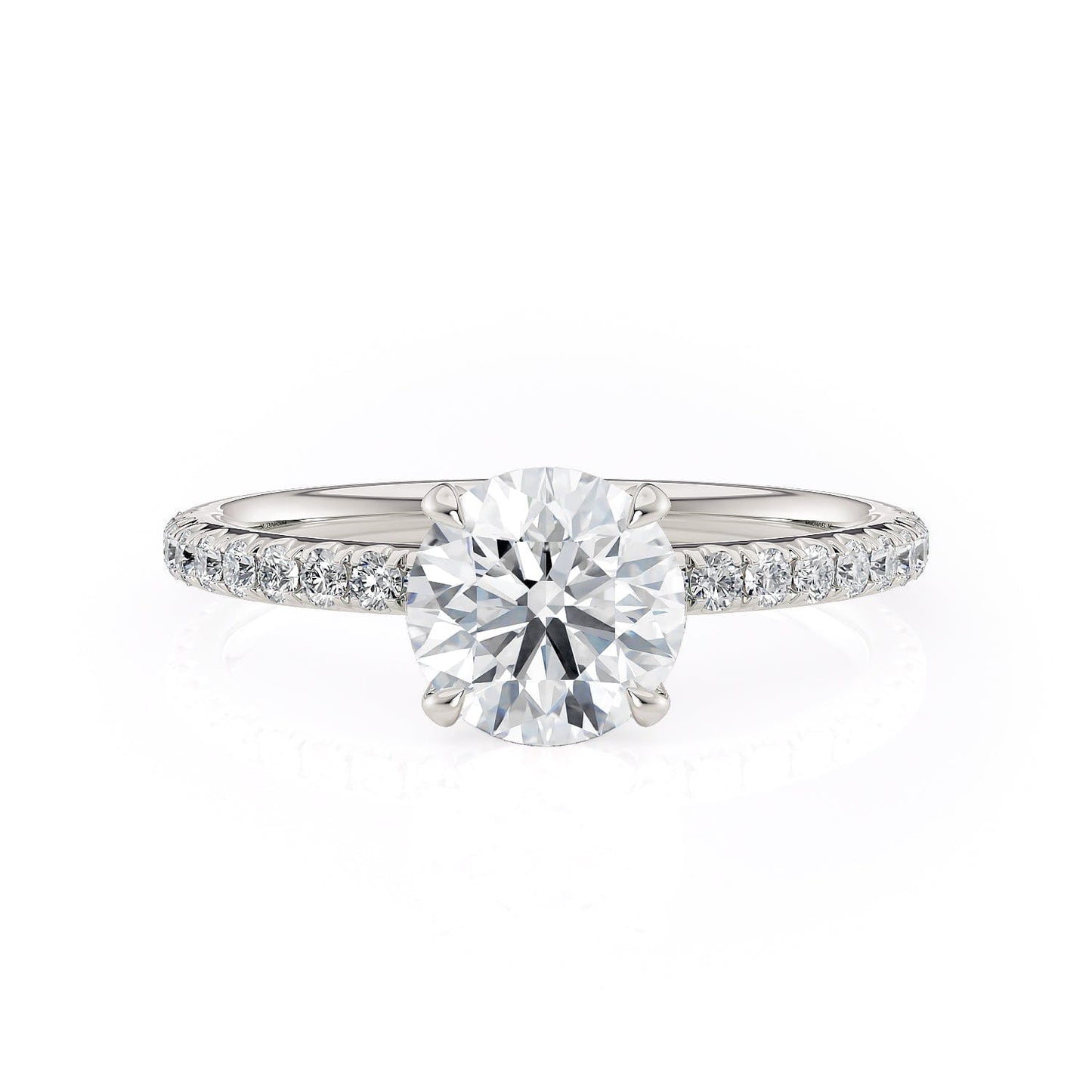 MICHAEL M Engagement Rings 18K White Gold Crown R706-1 Round R706-1WG