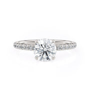 MICHAEL M Engagement Rings 18K White Gold Crown R706-1 Round R706-1WG