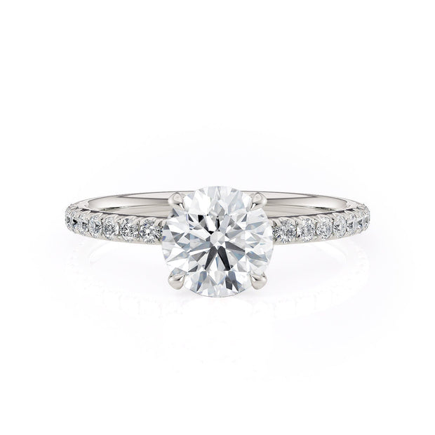 MICHAEL M Engagement Rings 18K White Gold Crown R706-1 Round R706-1WG