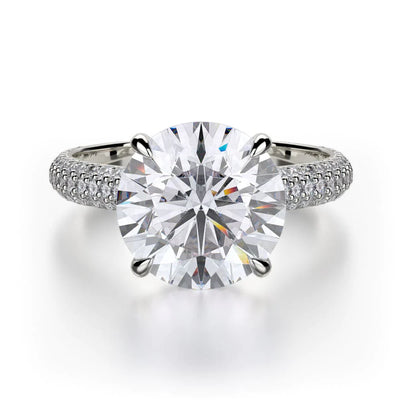 MICHAEL M Engagement Rings 18K White Gold Crown R707-3 R707-3WG
