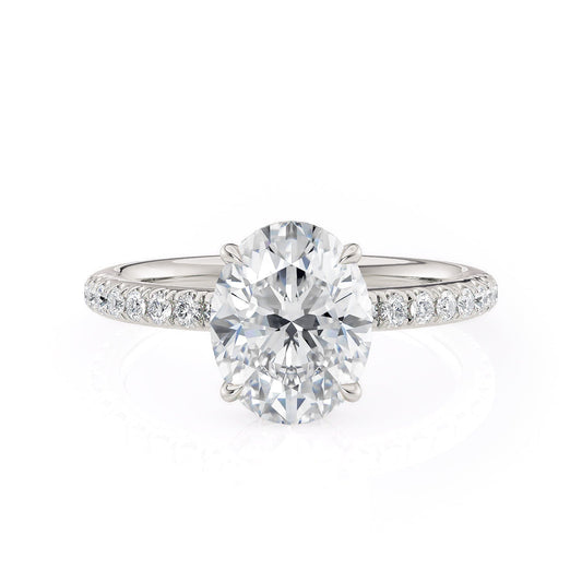 MICHAEL M Engagement Rings 18K White Gold Crown R715-2 Oval R715-2WG