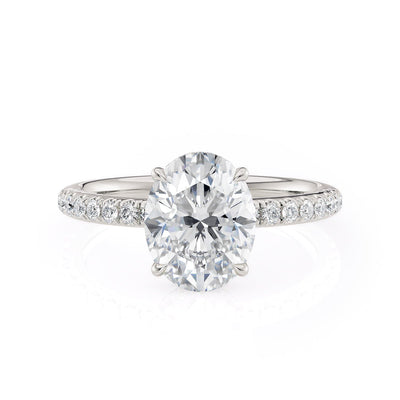 MICHAEL M Engagement Rings 18K White Gold Crown R715-2 Oval R715-2WG