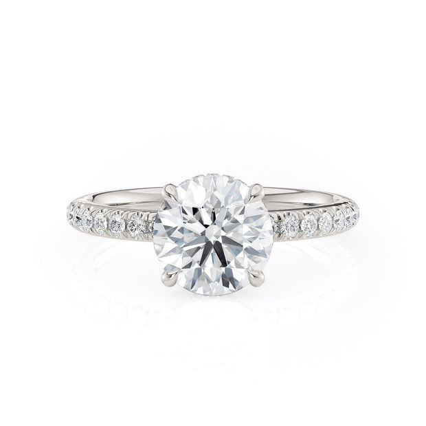 MICHAEL M Engagement Rings 18K White Gold Crown R742-1.5