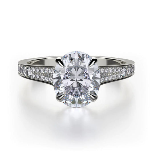 MICHAEL M Engagement Rings 18K White Gold Crown R743-3 R743-3WG