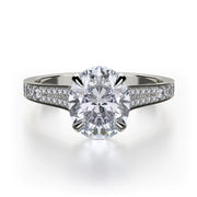 MICHAEL M Engagement Rings 18K White Gold Crown R743-3 R743-3WG