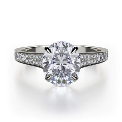 MICHAEL M Engagement Rings 18K White Gold Crown R743-3 R743-3WG