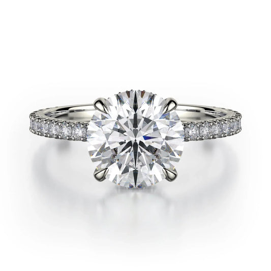 MICHAEL M Engagement Rings 18K White Gold Crown R745-2 R745-2WG