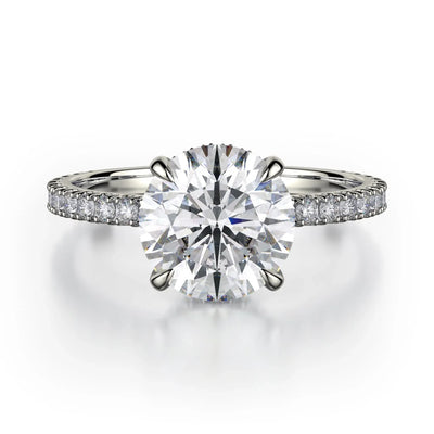 MICHAEL M Engagement Rings 18K White Gold Crown R745-2 R745-2WG
