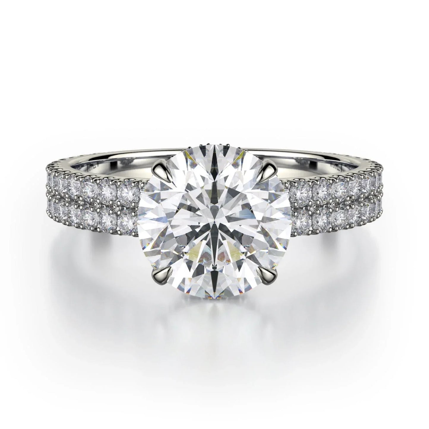 MICHAEL M Engagement Rings 18K White Gold Crown R747-2 R747-2WG