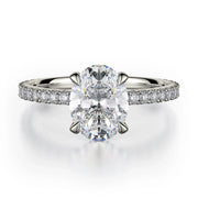 MICHAEL M Engagement Rings 18K White Gold Crown R753-2