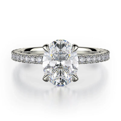 MICHAEL M Engagement Rings 18K White Gold Crown R753-2