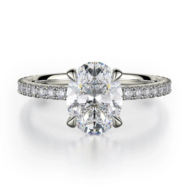 MICHAEL M Engagement Rings 18K White Gold Crown R753-2