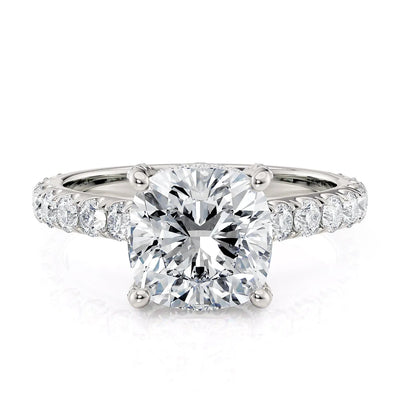 MICHAEL M Engagement Rings 18K White Gold Crown R780-2