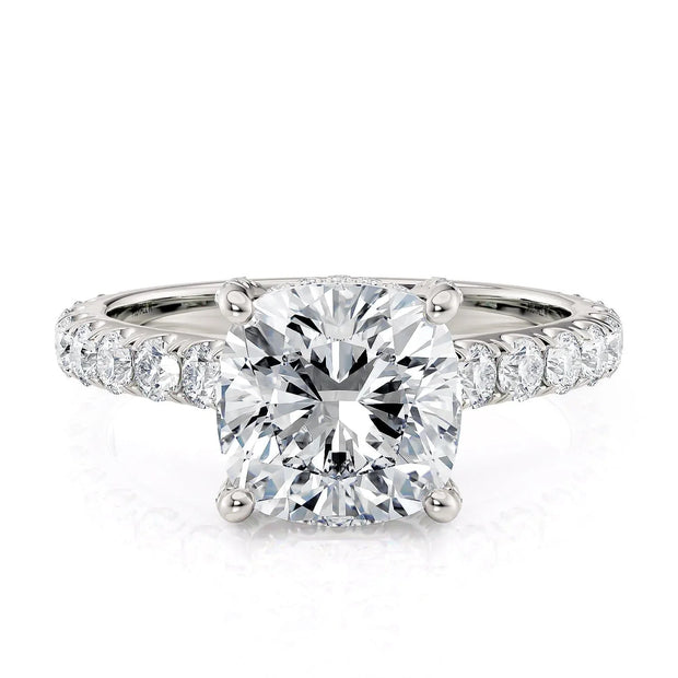 MICHAEL M Engagement Rings 18K White Gold Crown R780-2