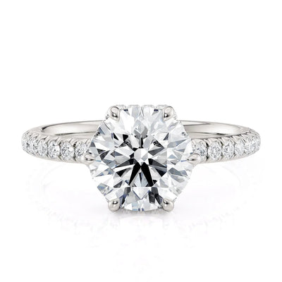 MICHAEL M Engagement Rings 18K White Gold Crown R789-2