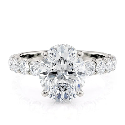 MICHAEL M Engagement Rings 18K White Gold Crown R793-3-OV