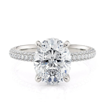 MICHAEL M Engagement Rings 18K White Gold Crown R796-3 R796-3