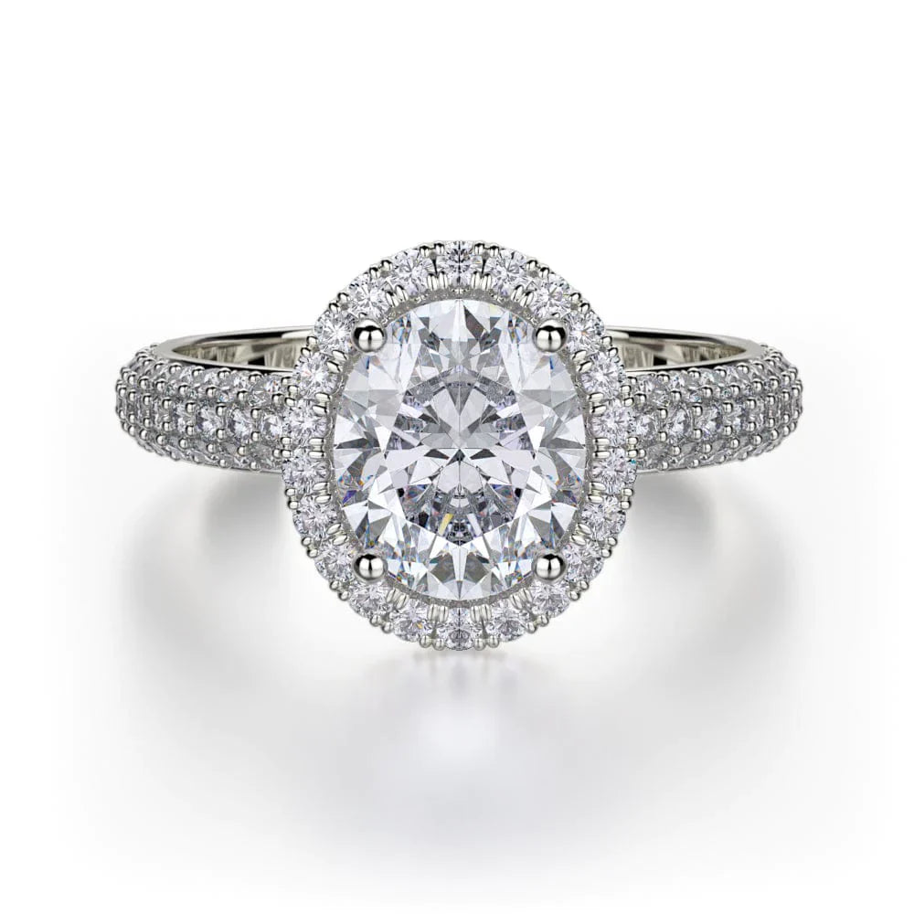 MICHAEL M Engagement Rings 18K White Gold Defined R730-2 R730-2WG