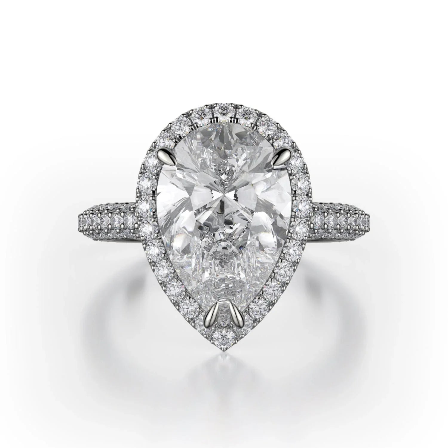 MICHAEL M Engagement Rings 18K White Gold Defined R730-2PR R730-2PR-WG