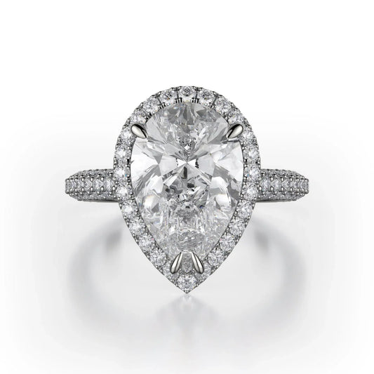 MICHAEL M Engagement Rings 18K White Gold Defined R730-2PR R730-2PR-WG
