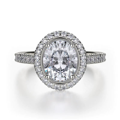 MICHAEL M Engagement Rings 18K White Gold Defined R737-2OV R737-2OVWG