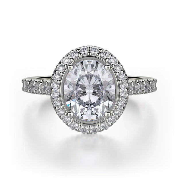 MICHAEL M Engagement Rings 18K White Gold Defined R737-2OV R737-2OVWG