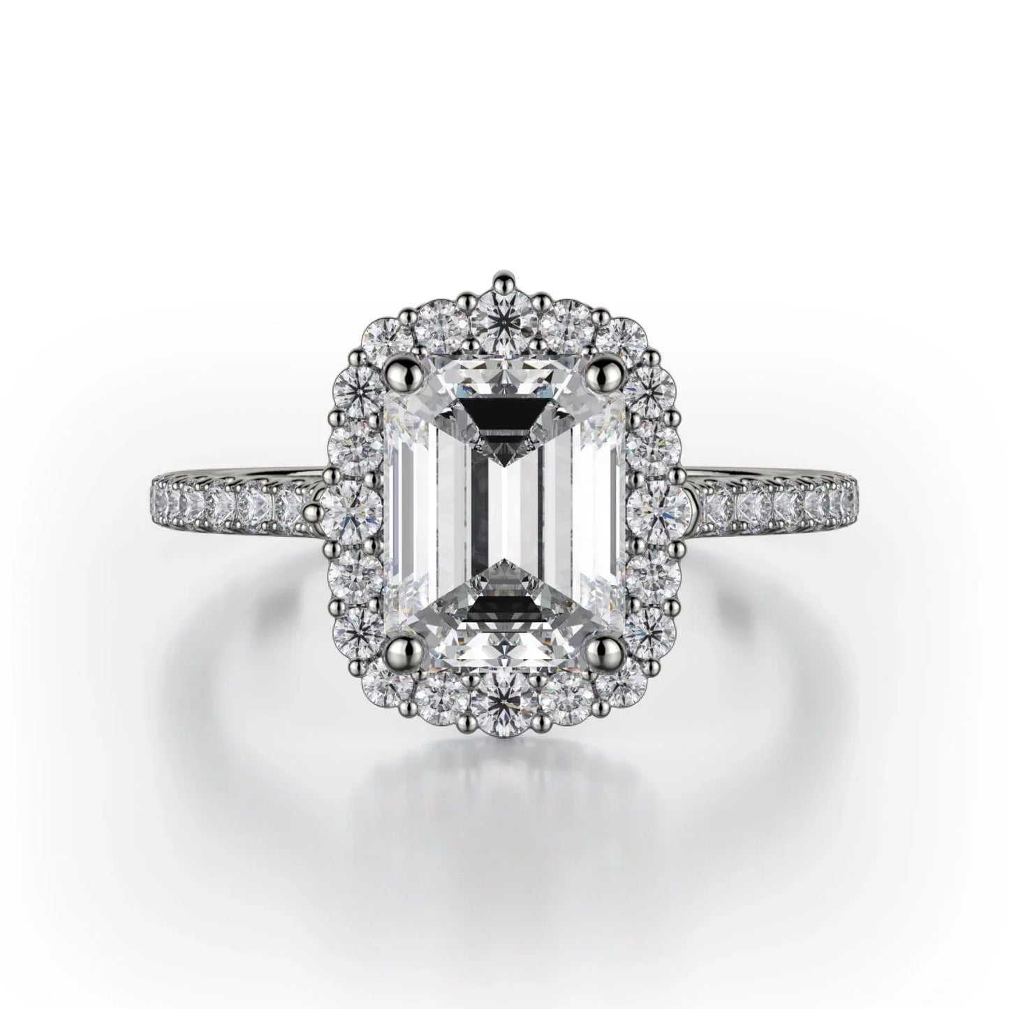 MICHAEL M Engagement Rings 18K White Gold Defined R739-2EM R739-2EM-WG