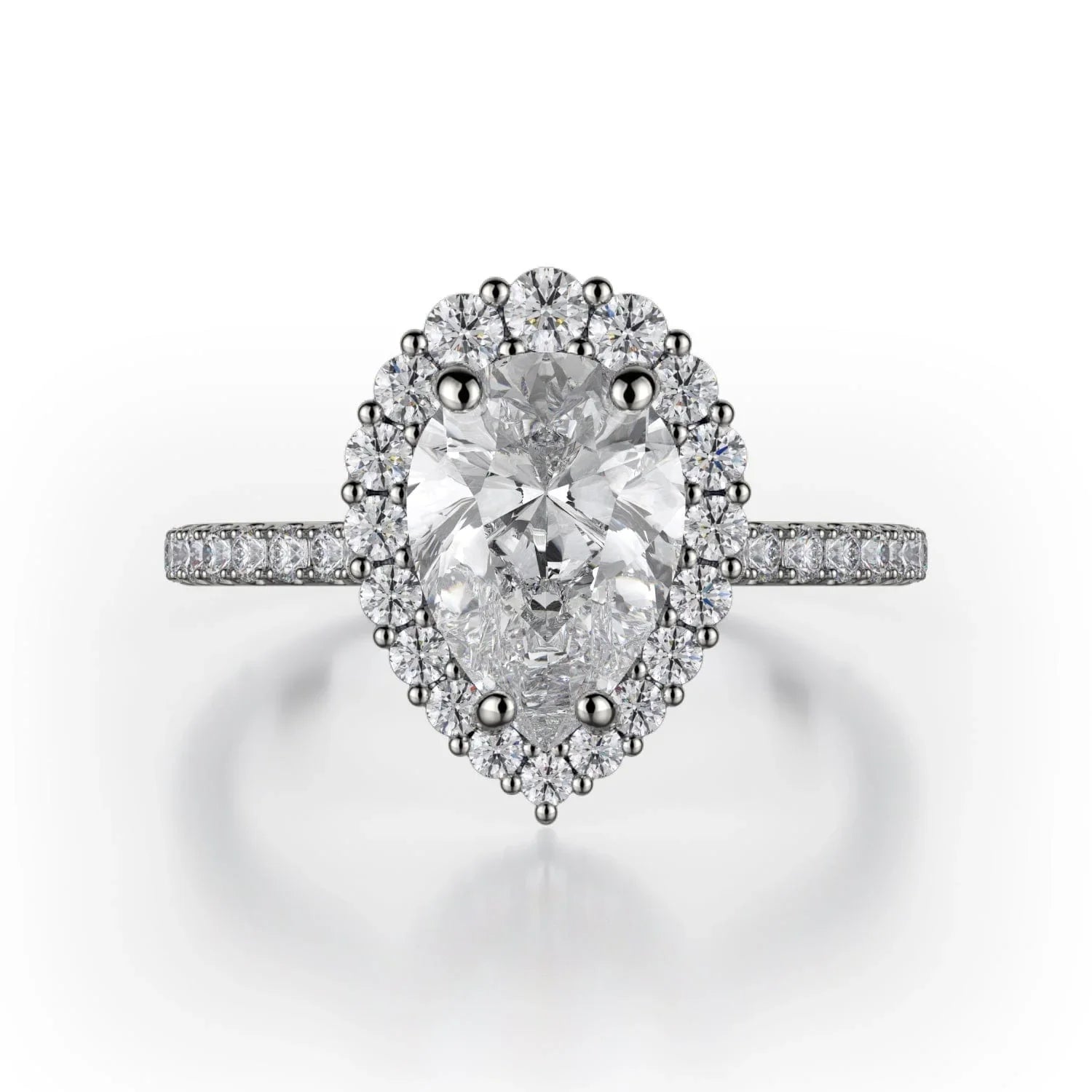 MICHAEL M Engagement Rings 18K White Gold Defined R739-2PR R739-2PR-WG