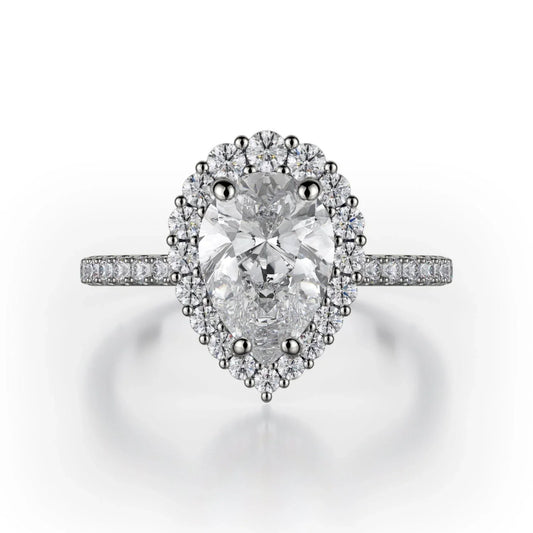 MICHAEL M Engagement Rings 18K White Gold Defined R739-2PR R739-2PR-WG