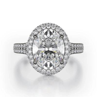 MICHAEL M Engagement Rings 18K White Gold Defined R778-3 R778-3WG