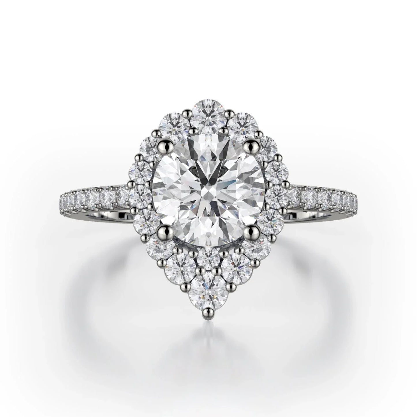MICHAEL M Engagement Rings 18K White Gold Defined R785-2 R785-2WG