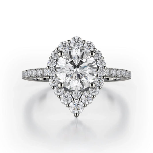 MICHAEL M Engagement Rings 18K White Gold Defined R785-2 R785-2WG