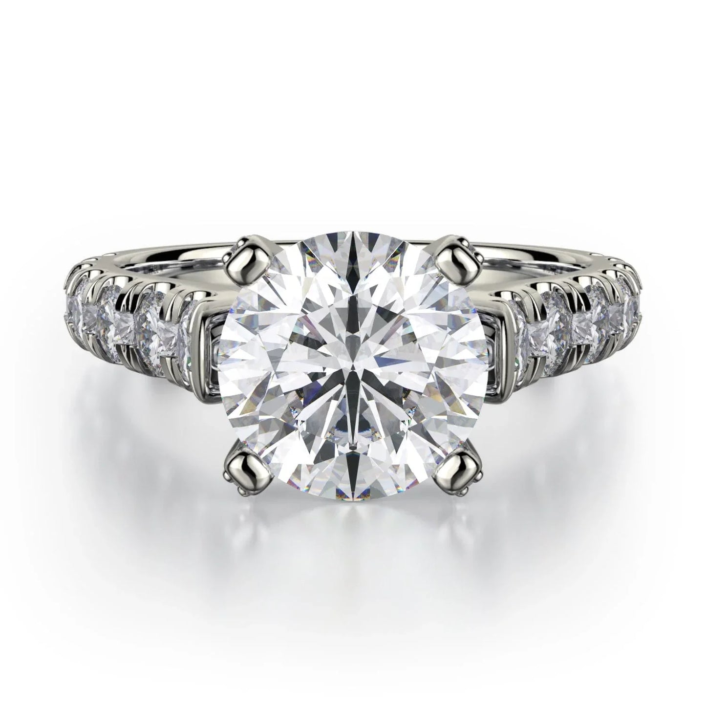 MICHAEL M Engagement Rings 18K White Gold Europa R255-2 R255-2WG