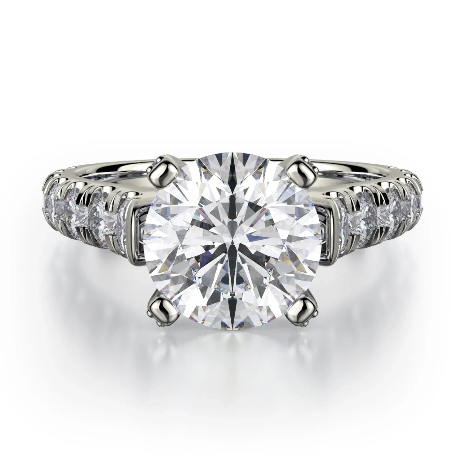 MICHAEL M Engagement Rings 18K White Gold Europa R255-2 R255-2WG