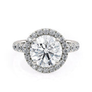 MICHAEL M Engagement Rings 18K White Gold Europa R320L-3 Round R320L-3WG