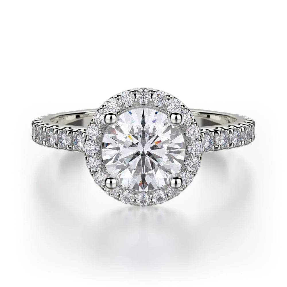 MICHAEL M Engagement Rings 18K White Gold Europa R320S-1 R320S-1WG
