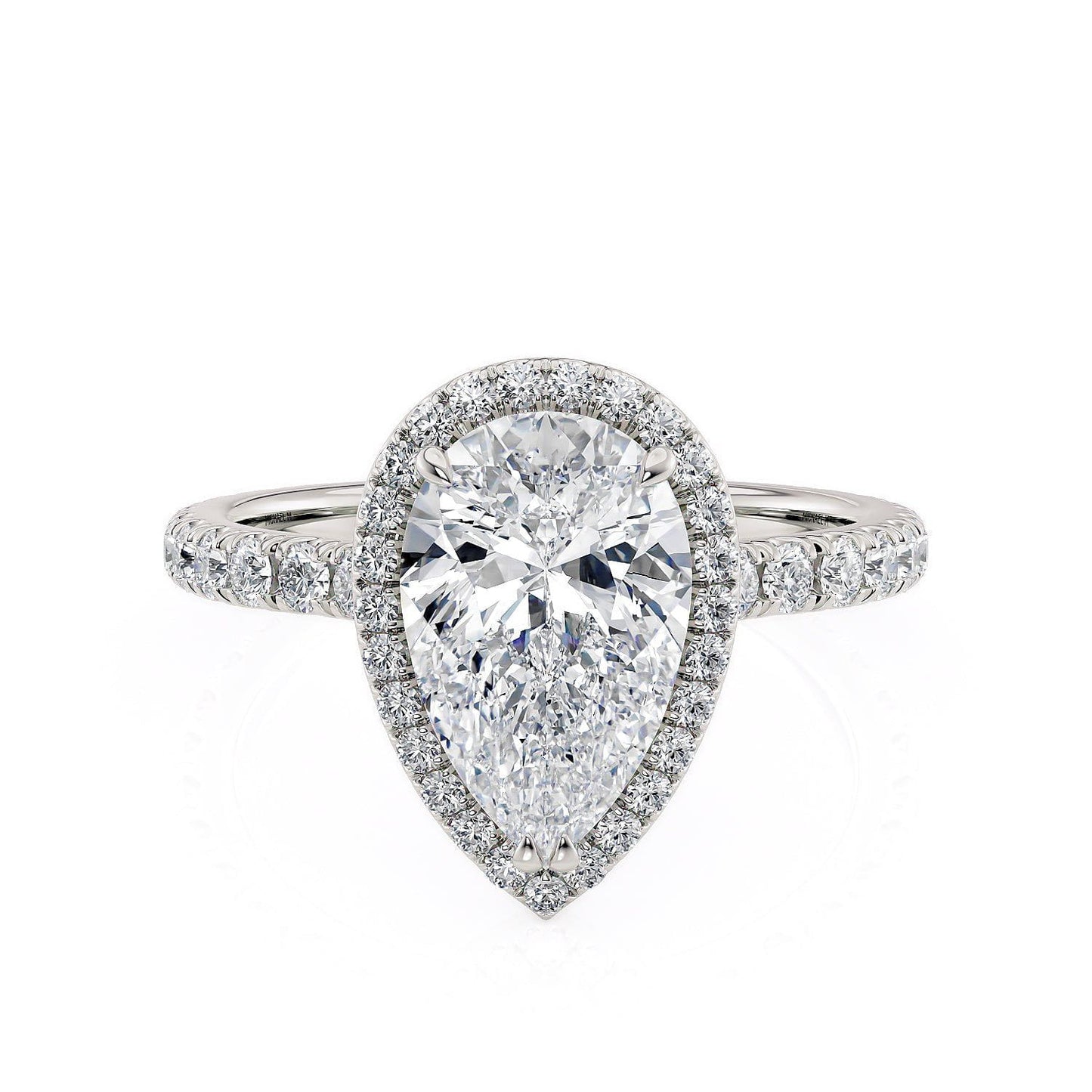 MICHAEL M Engagement Rings 18K White Gold Europa R320S-2PR R320S-2PR-WG
