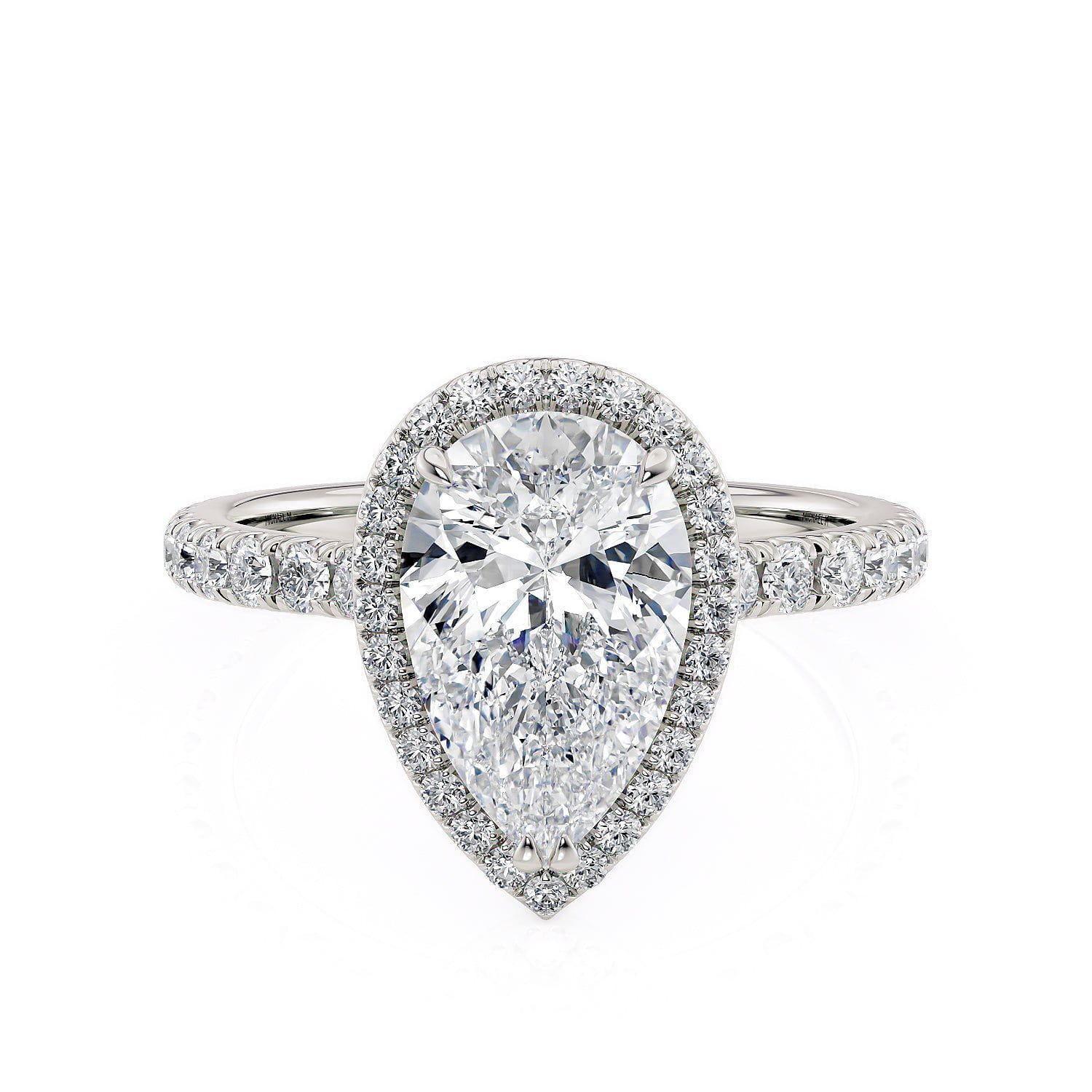 MICHAEL M Engagement Rings 18K White Gold Europa R320S-2PR R320S-2PR-WG