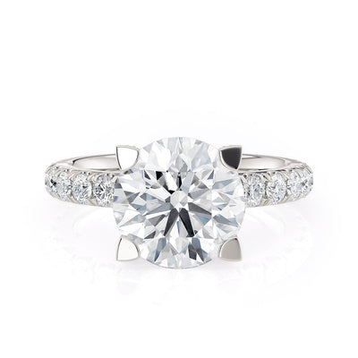 MICHAEL M Engagement Rings 18K White Gold Europa R371L-3 R371L-3WG