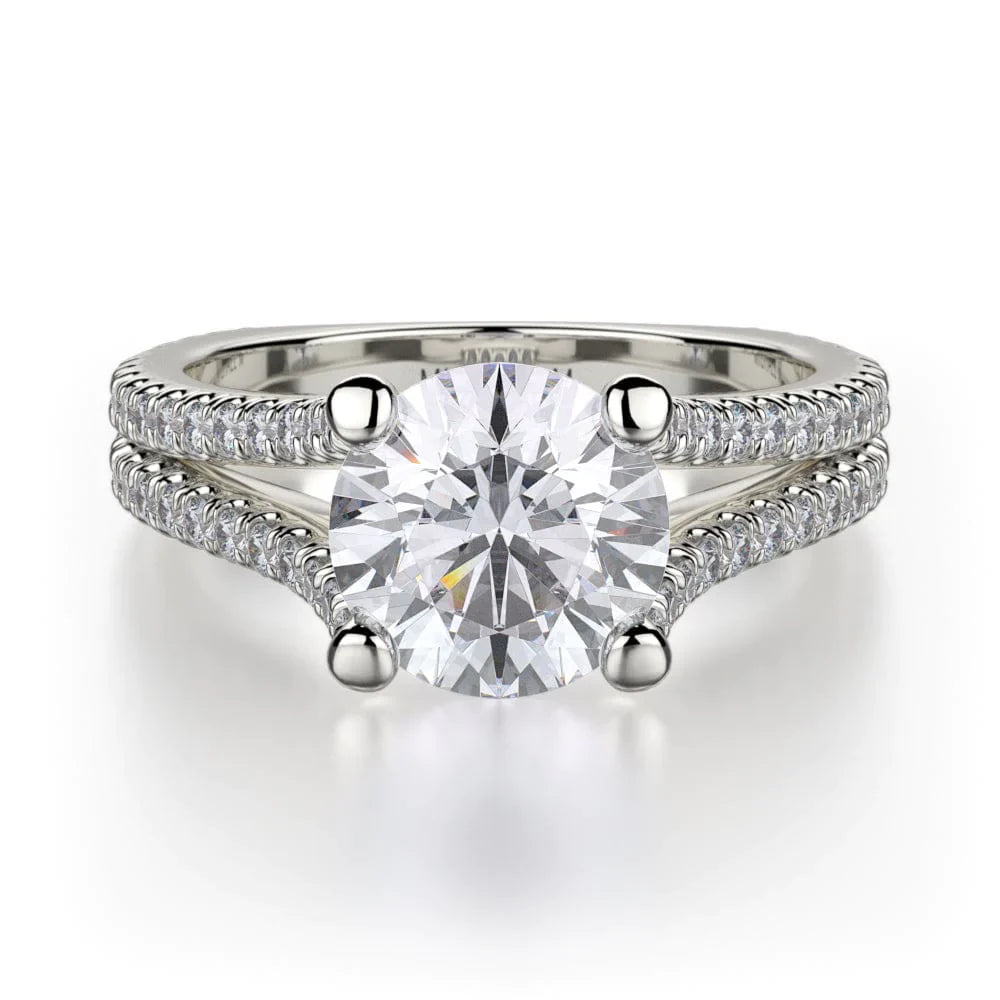 MICHAEL M Engagement Rings 18K White Gold Europa R437-1.5 R437-1.5WG